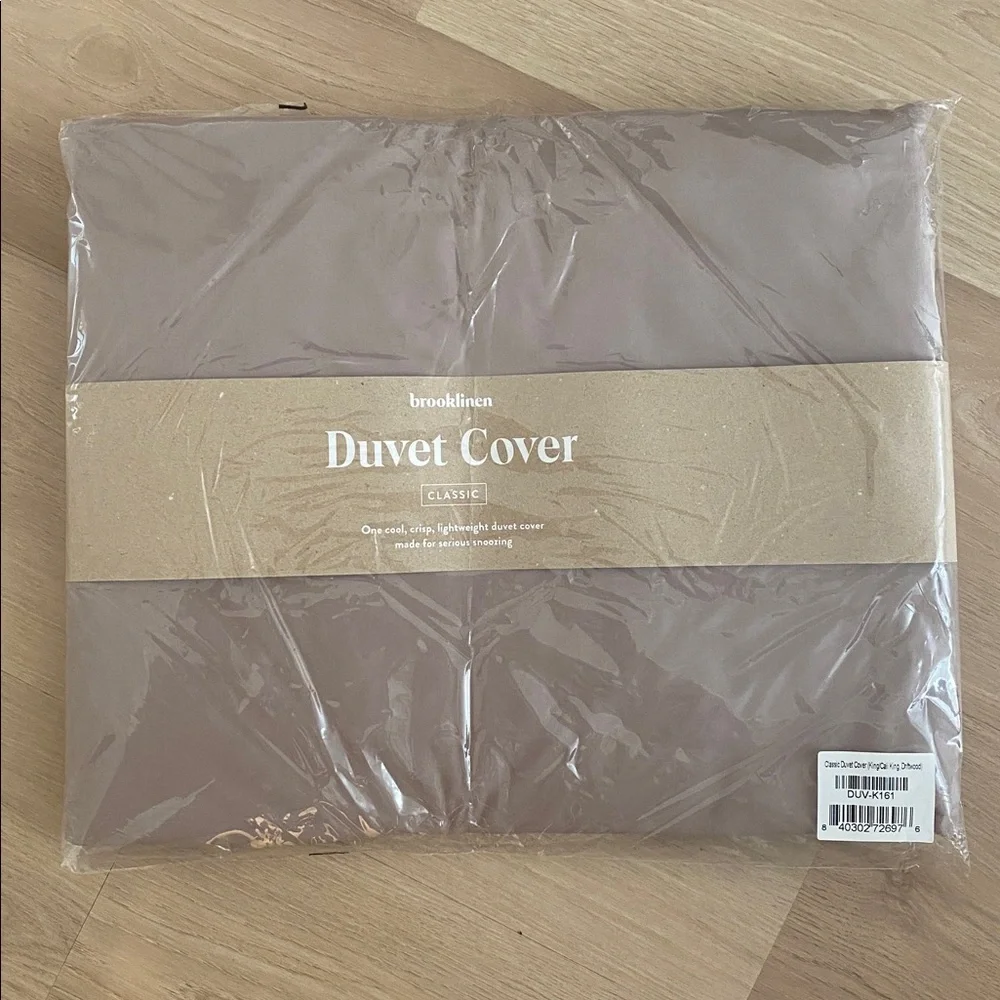 Brooklinen - Percale Duvet Cover in Driftwood (NWT) - King/Cali King